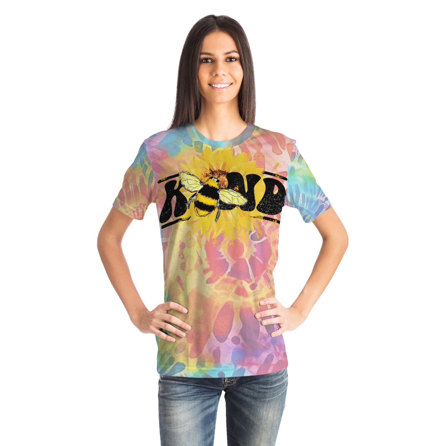 bebe WOMEN'S ROSE DUST TIE DYE TSHIRT SIZE MEDIUM NWT - clothing