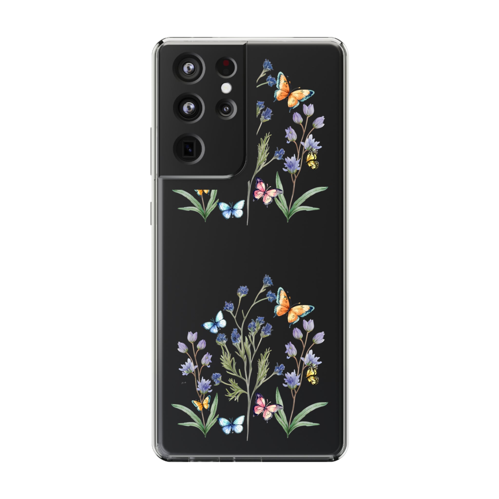 IPhone 13 Flowers Printed on Clear Cases