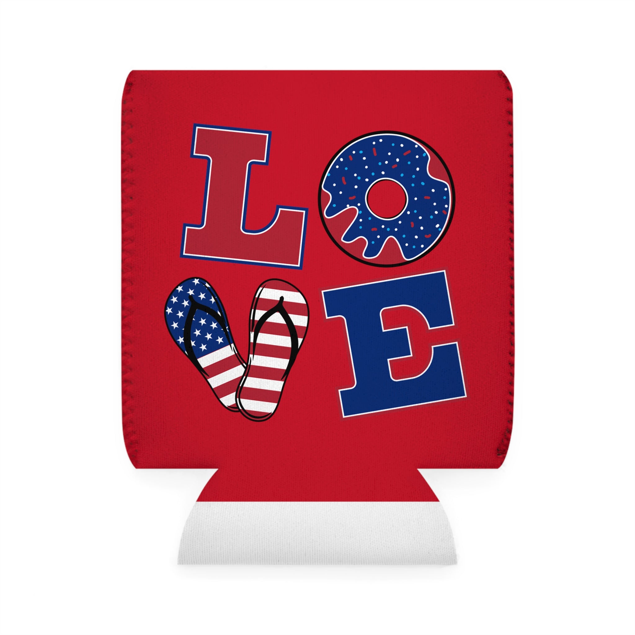 Beer or Soda Can Cooler Sleeve "LOVE"