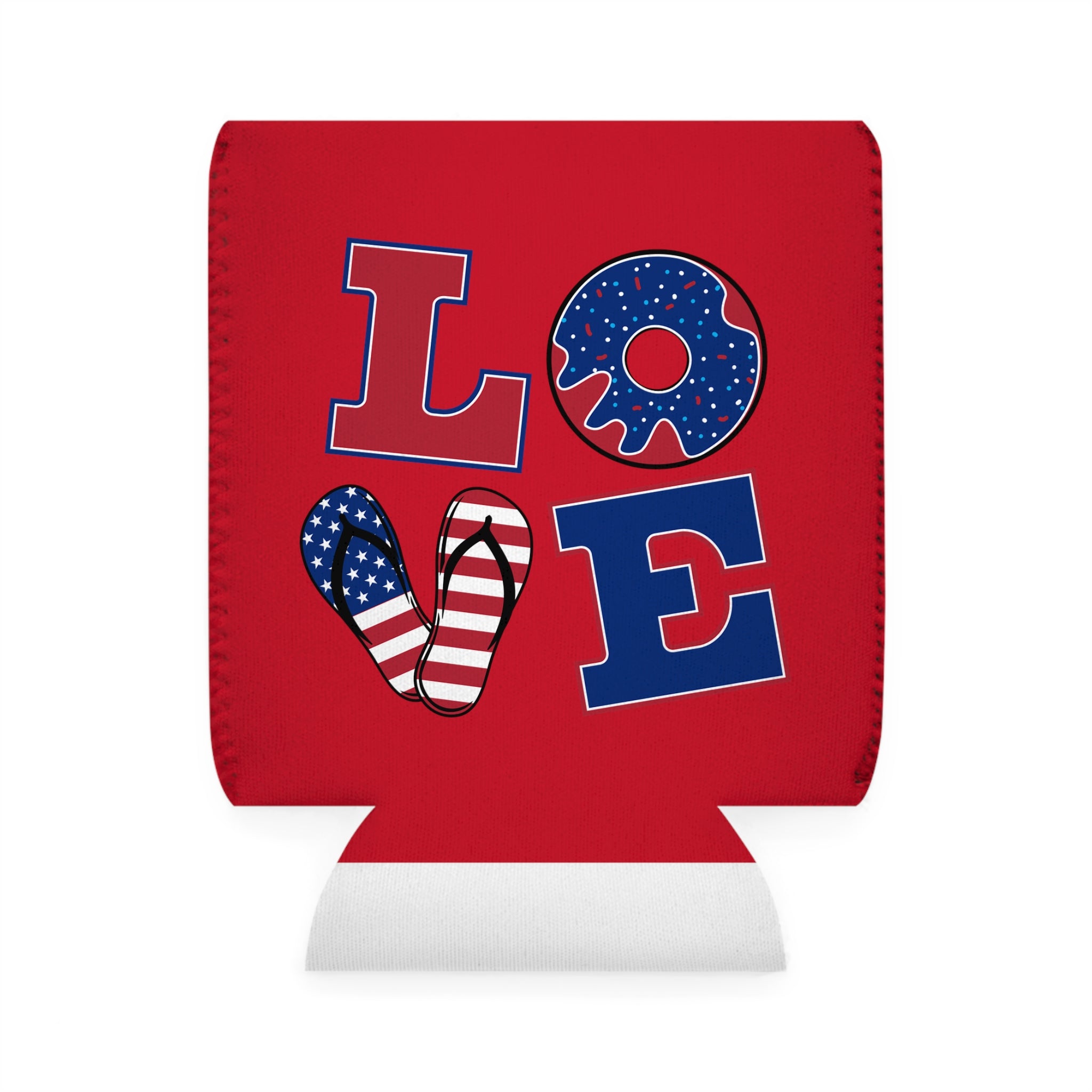 Beer or Soda Can Cooler Sleeve "LOVE"