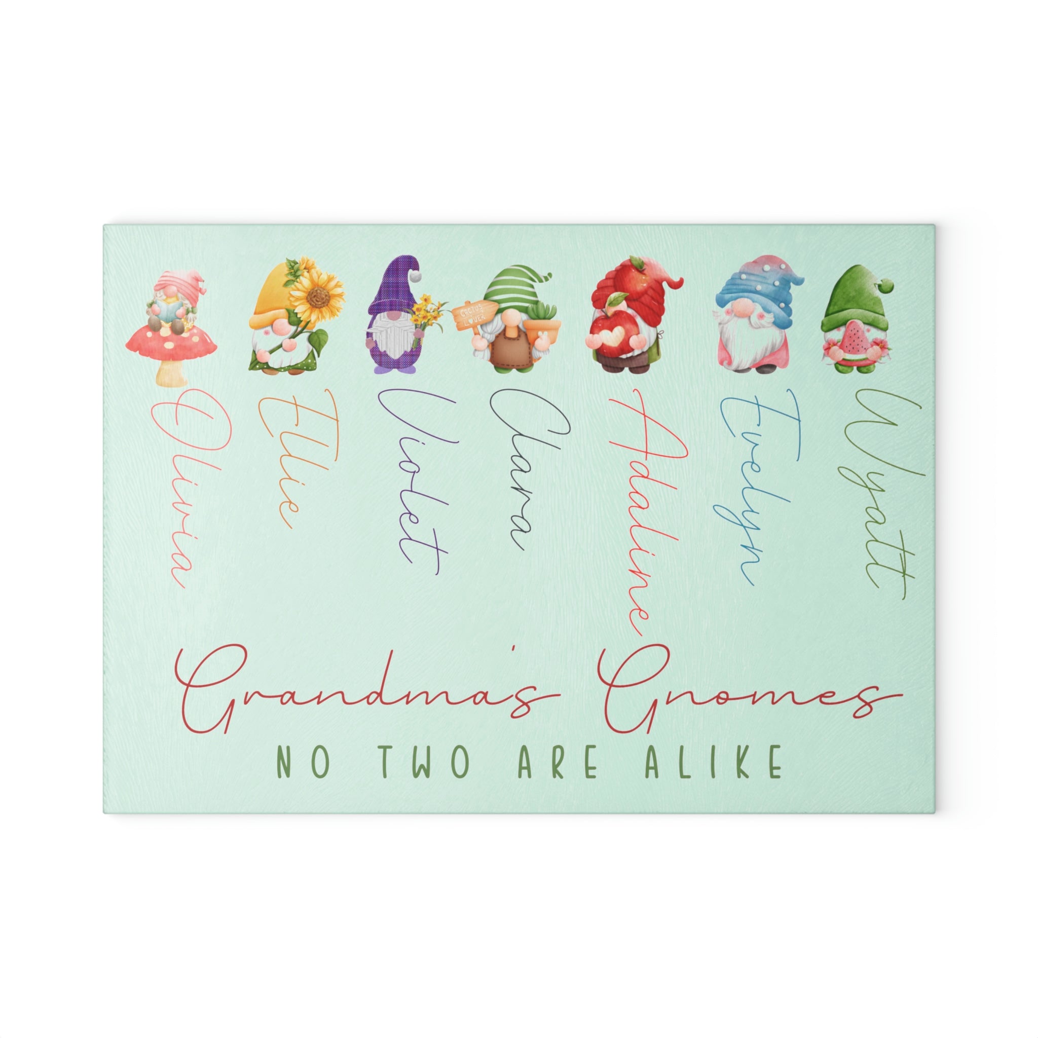Gnome Gift | Gift For Grandma | Personalized Gnome Cutting Board | Garden Gnome | Kitchen Gnomes
