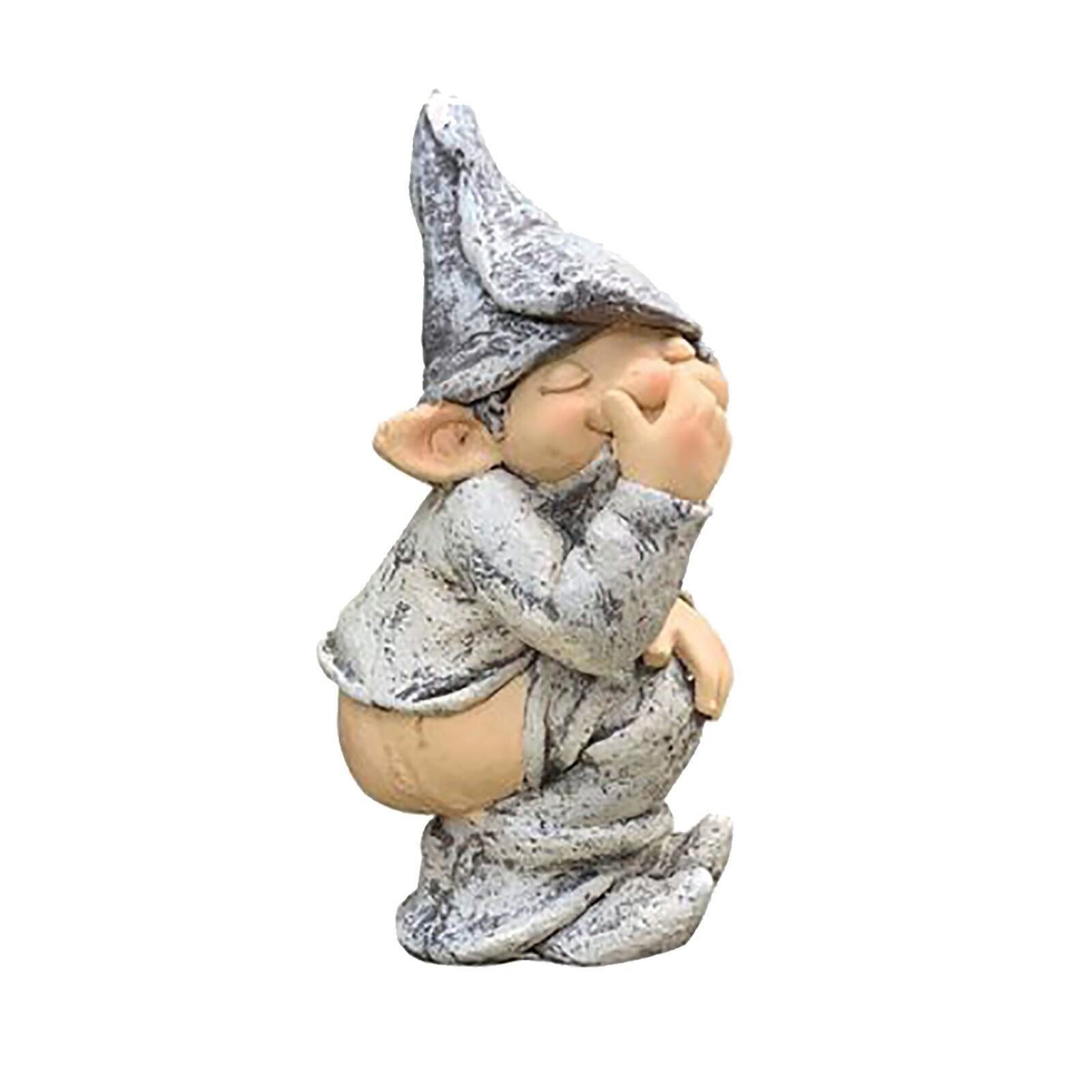 Funny Gnome Miniature Dwarf Pooping Figurine Gnome Statue for your Garden.