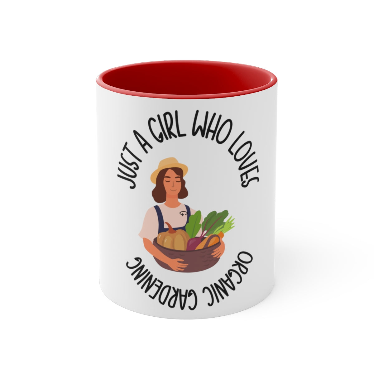 Organic Garden Gift For Gardener Coffee Mug Just A Girl Who Loves Organic Gardening 11 ounce Coffee Cup Tea Mug