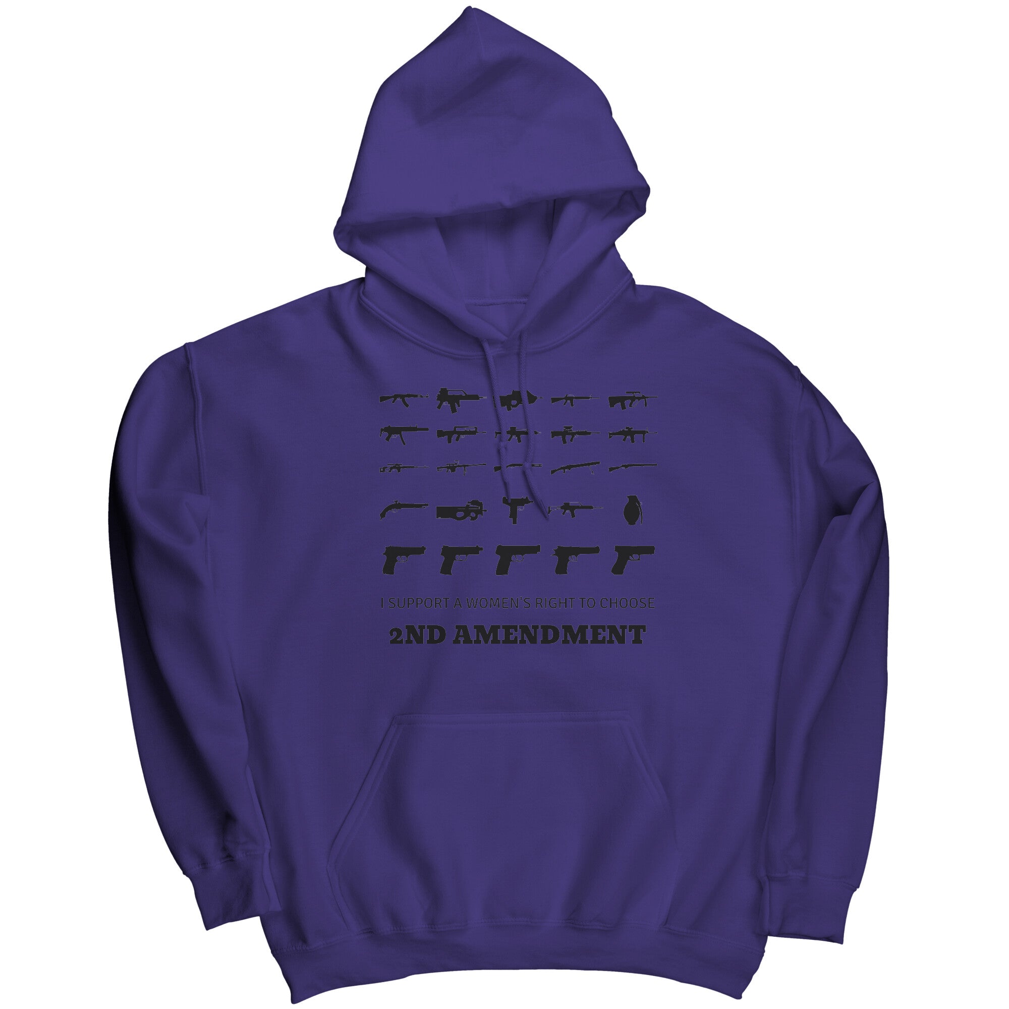 2nd Amendment Hoodie For Women, Gun Enthusiasts purple