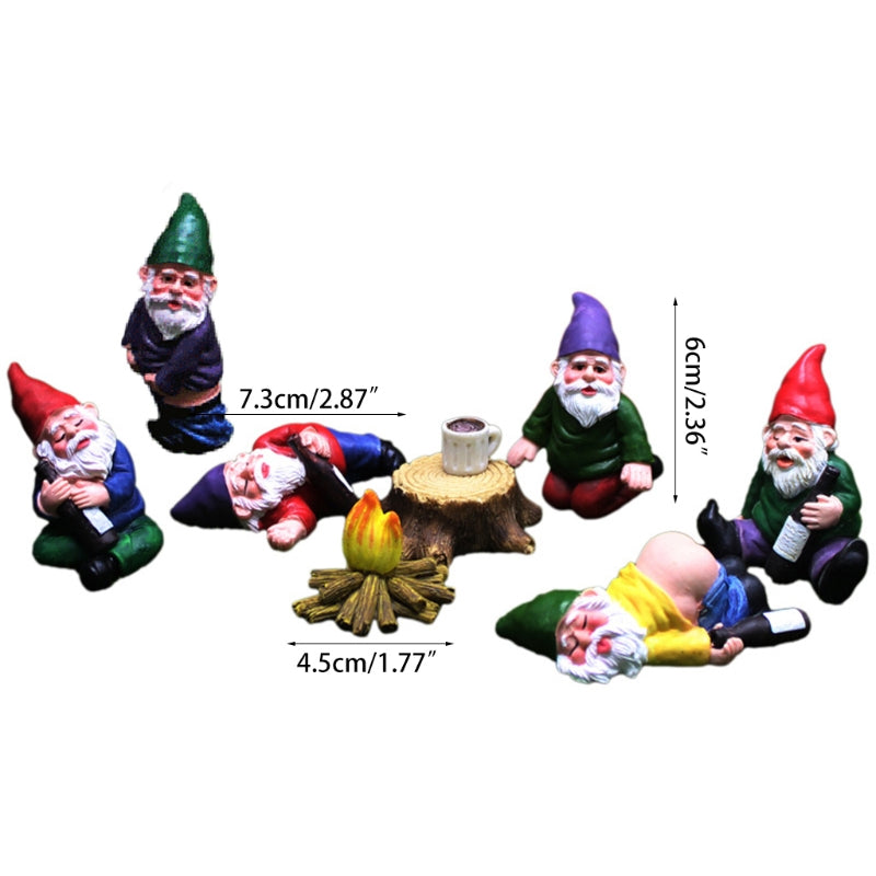 5/6/9 Pcs Drunk Garden Gnomes