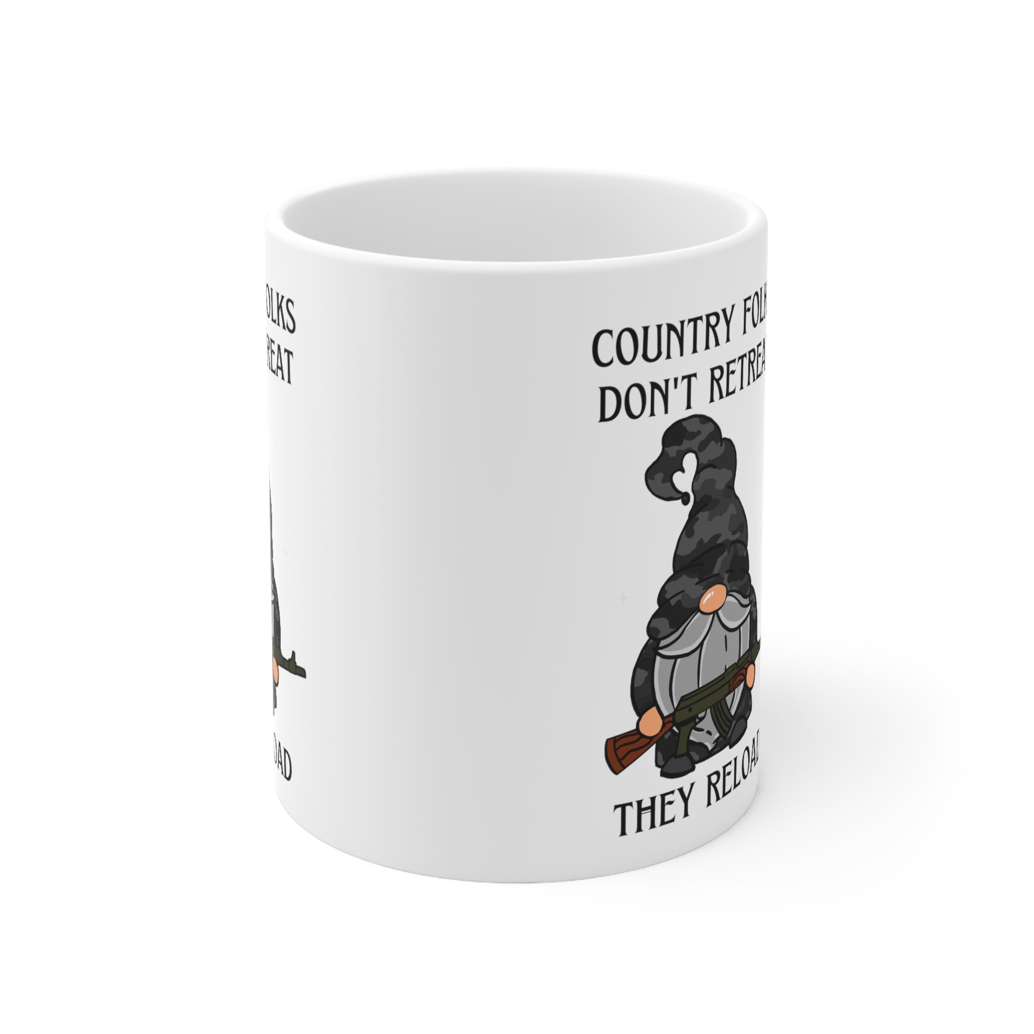 2nd Amendment Coffee Mug 11 ounce Military Gnome With Gun Right To Bear Arms Coffee Cup Tea Cup