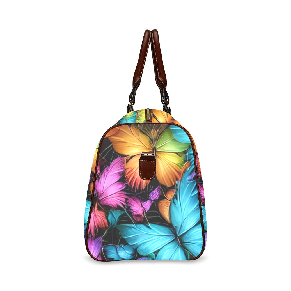 Weekender Bag | Hand Luggage Bag | Purple Duffle Bag | Butterfly Tote Bag | Bags For Women | Travel Bag