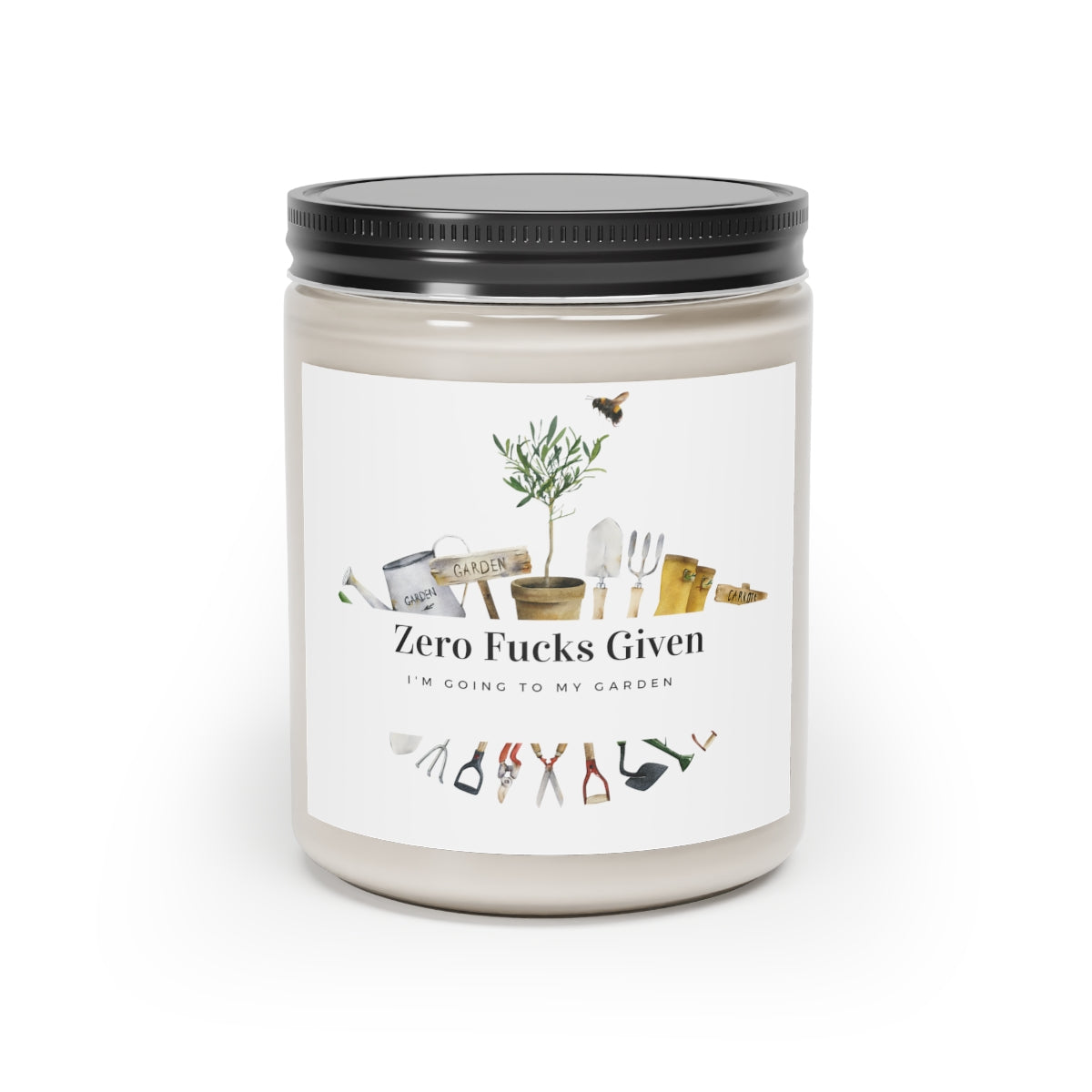 Funny Garden Candle Zero F*cks Given I'm Going To My Garden Scented Candle 9 ounce Soy Candle Gift