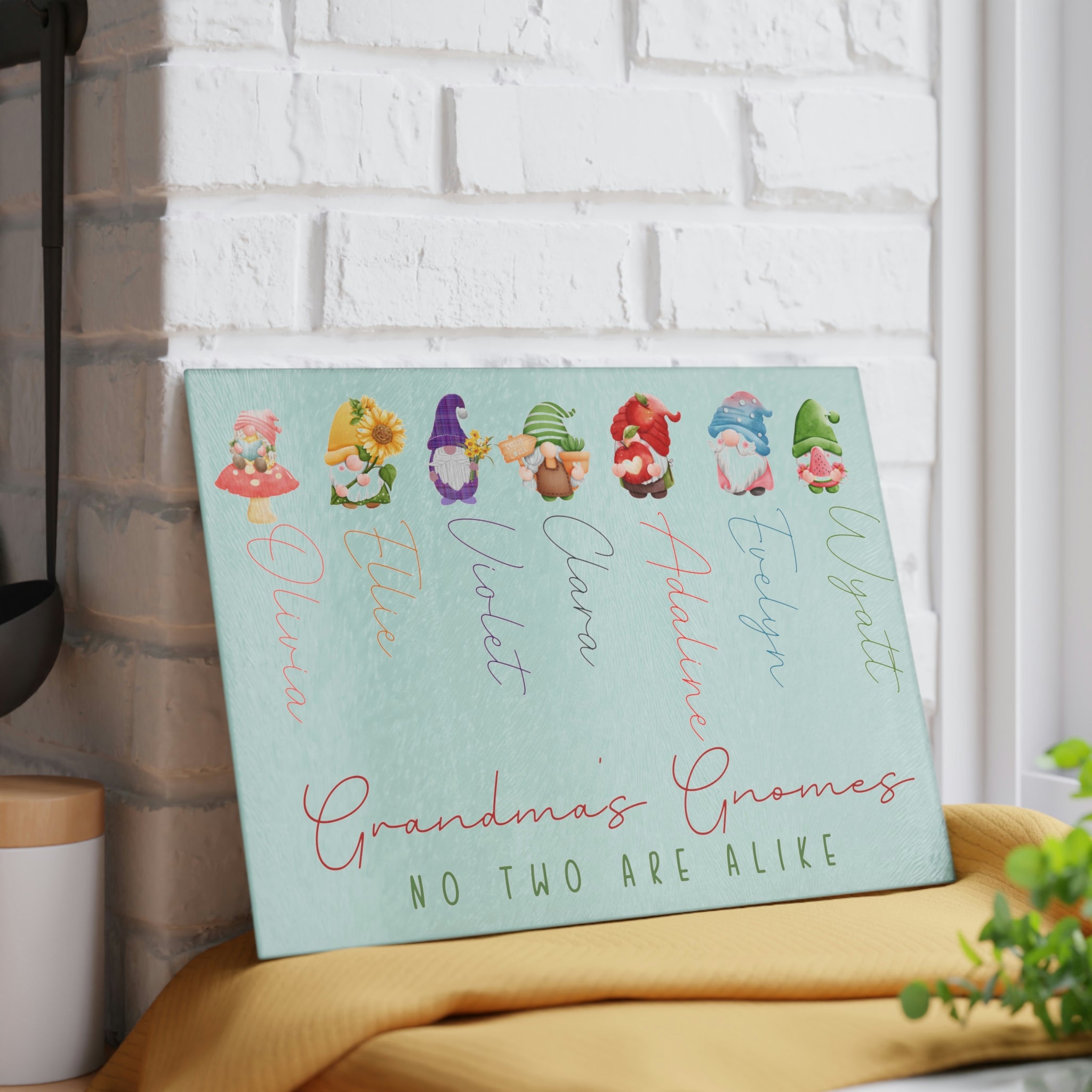 Gnome Gift | Gift For Grandma | Personalized Gnome Cutting Board | Garden Gnome | Kitchen Gnomes