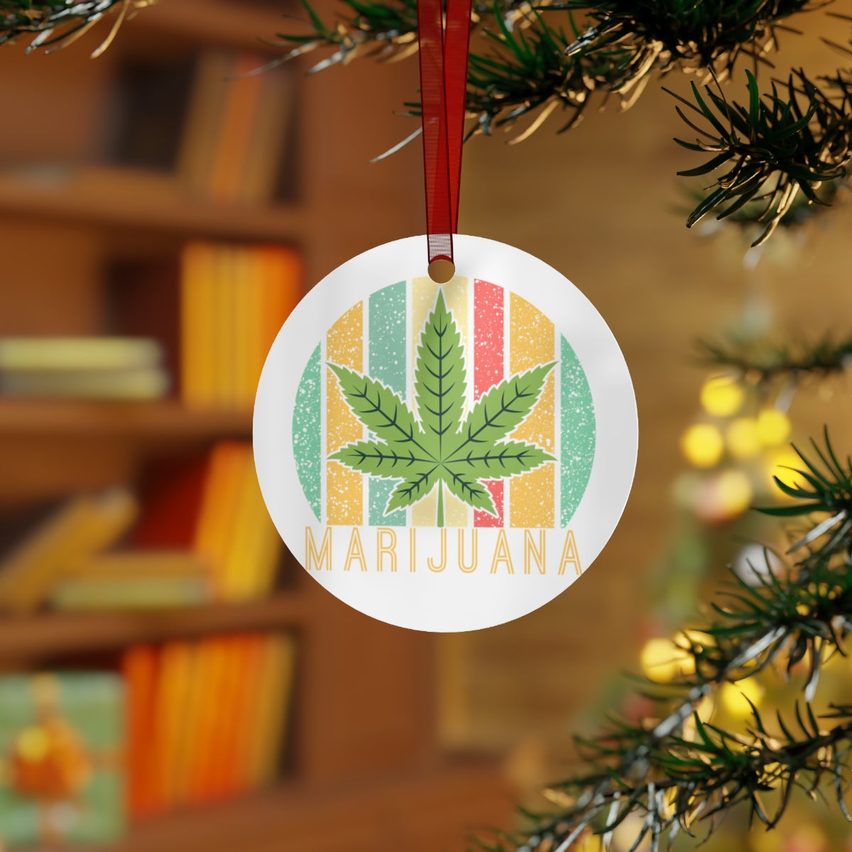 420 Christmas Ornament Metal Ornaments Marijuana Ornament