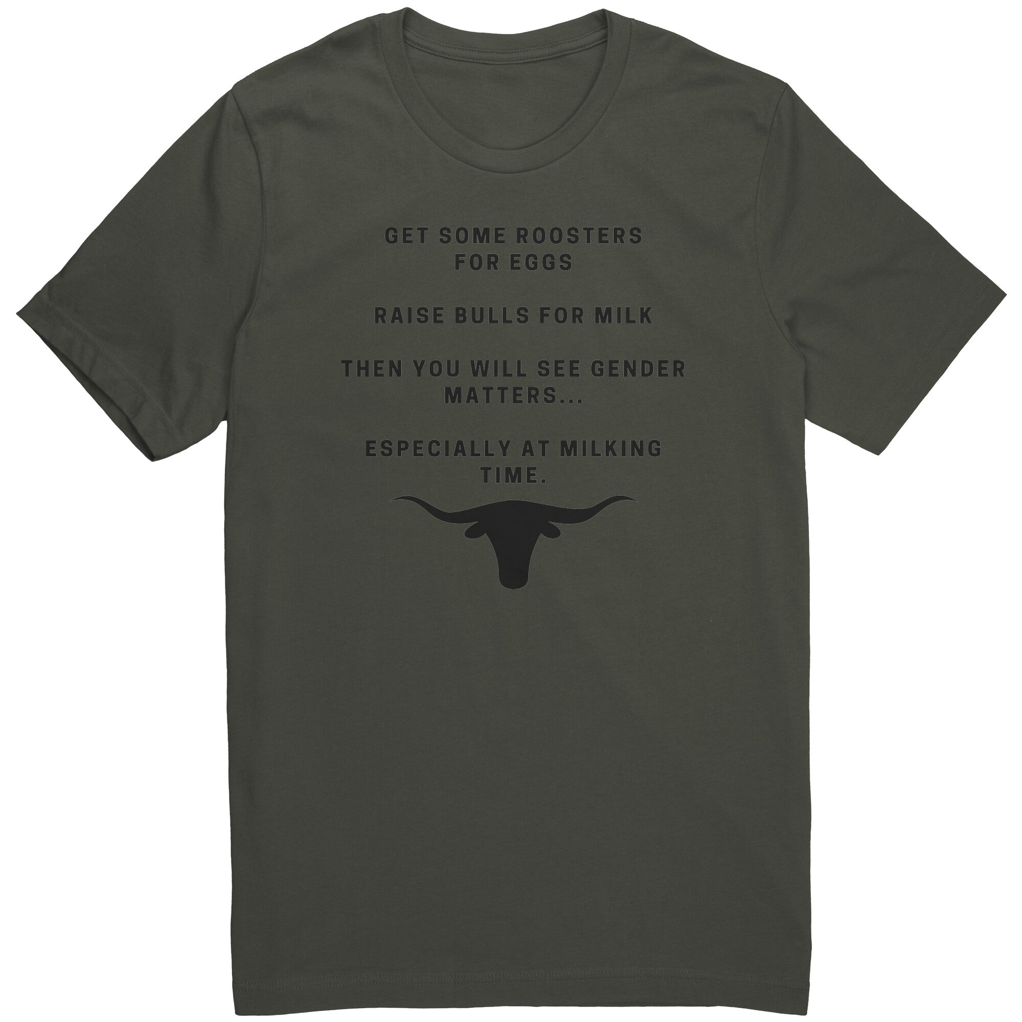 Funny Mens Shirt, Sarcastic Shirt For Men, Novelty Shirts, Offensive Shirt Milk A Bull Gender Matters Unisex Tee ark gray