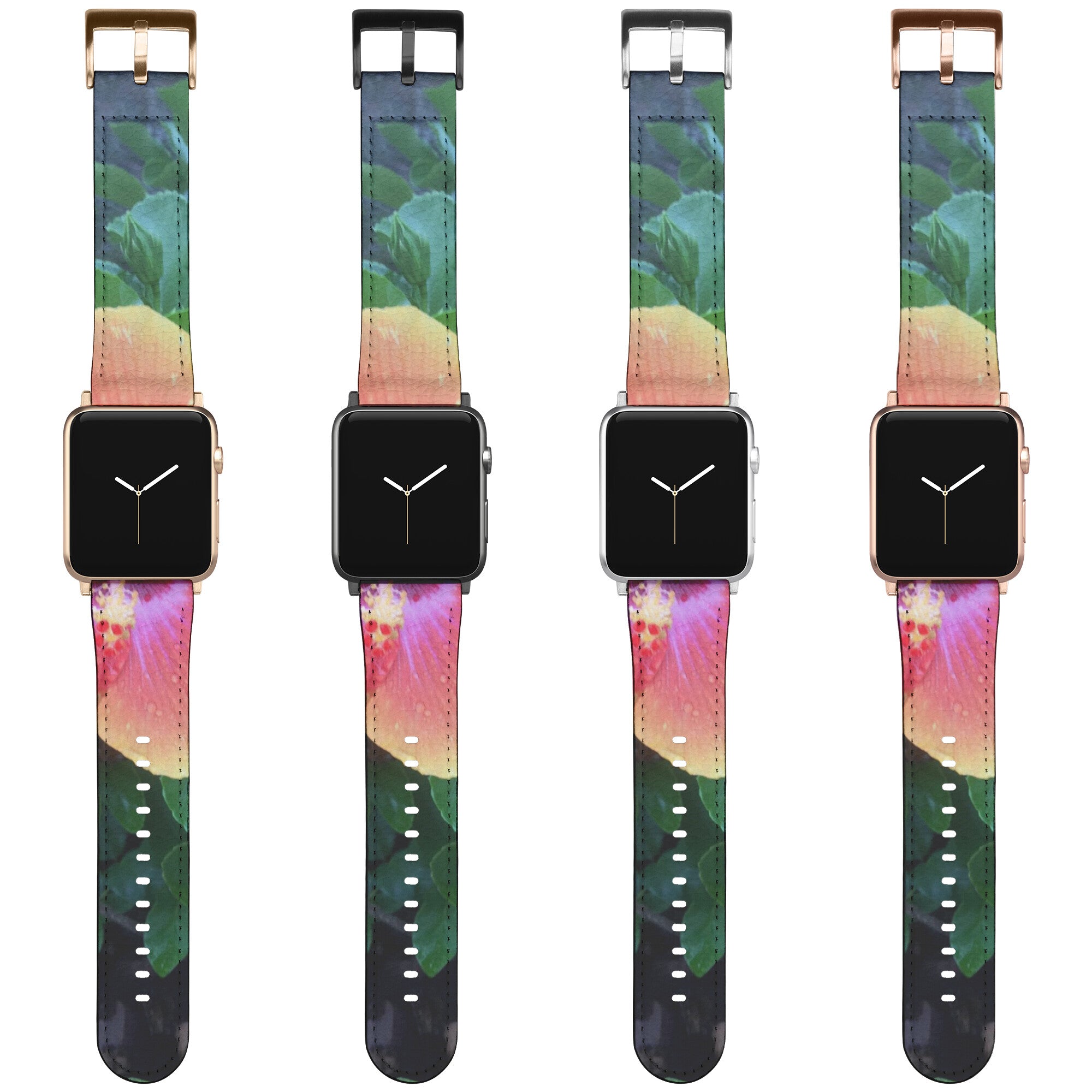 Hibiscus Flower Watch Band For Apple Watch 4 apple watches
