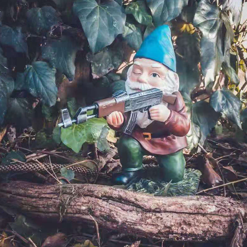 Garden Gnomes With Guns Military Garden Statues