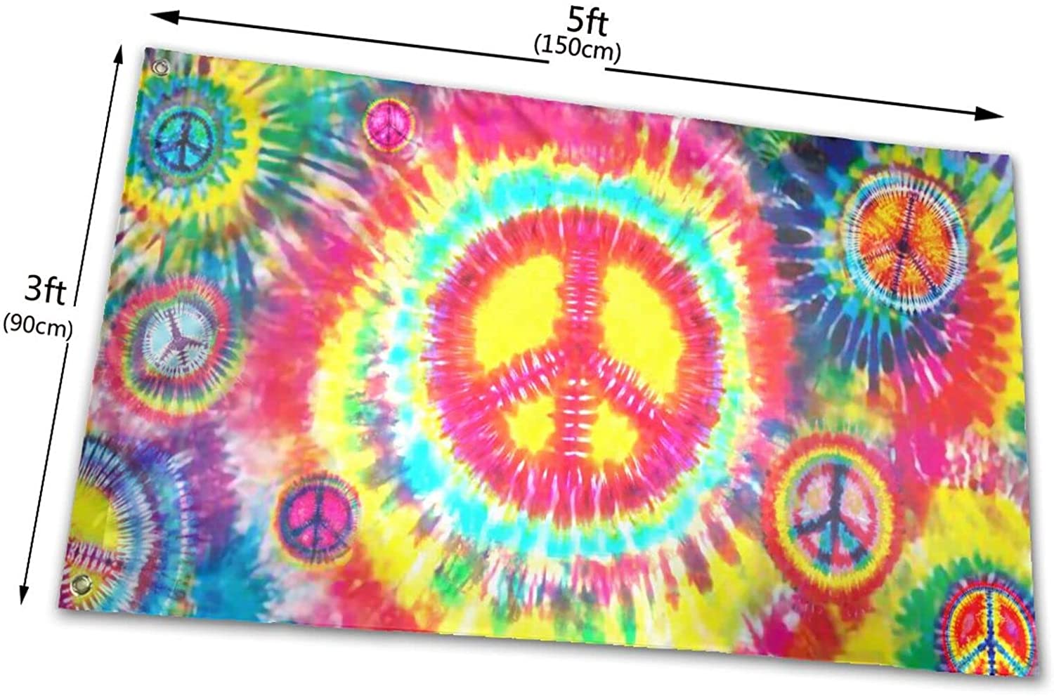 Tie Dye Peace flag Home Decoration Outdoor Decor Polyester Banners and Flags 90x150cm 120x180cm