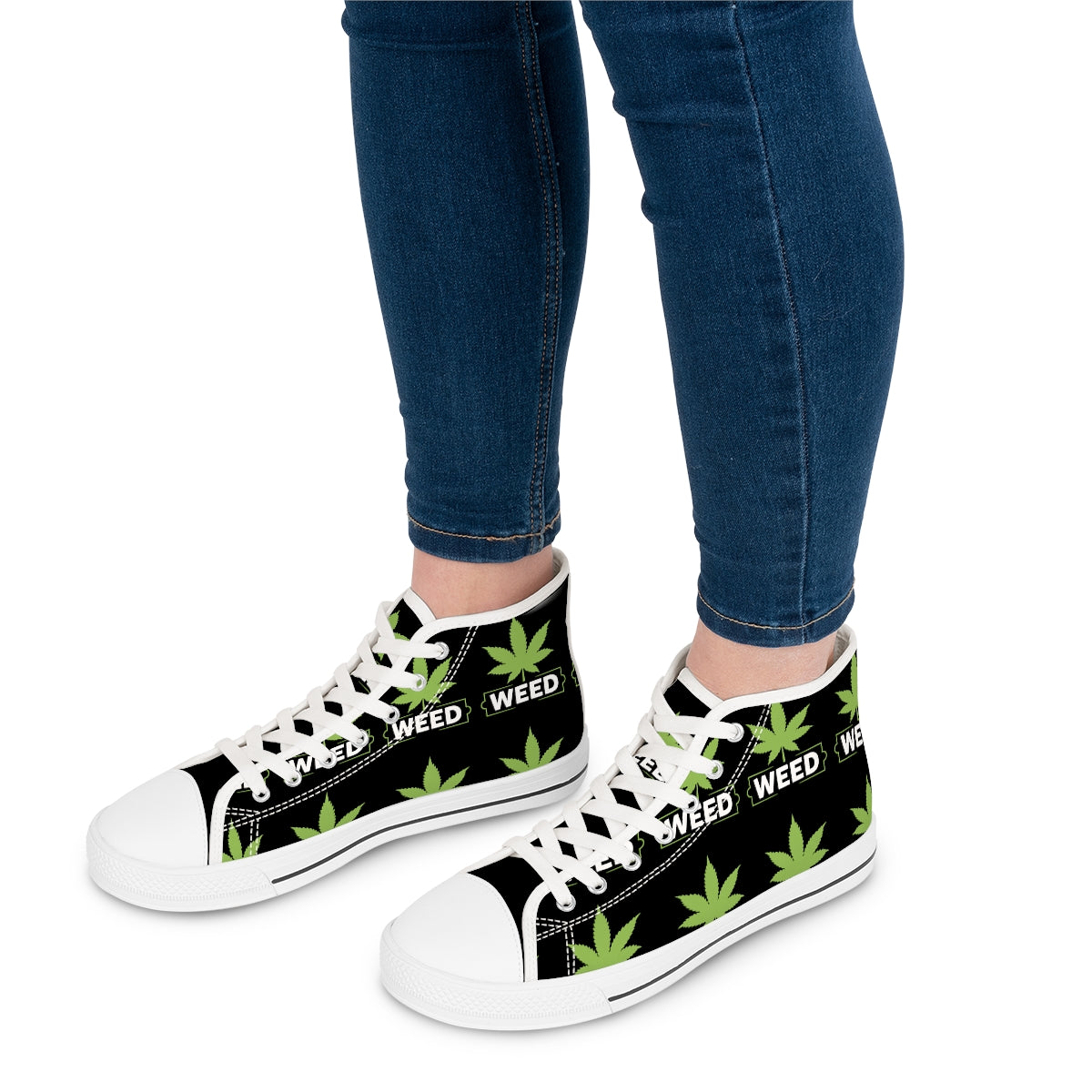 Marijuana Weed 420 Women's High Top Sneakers Gift For Her 420