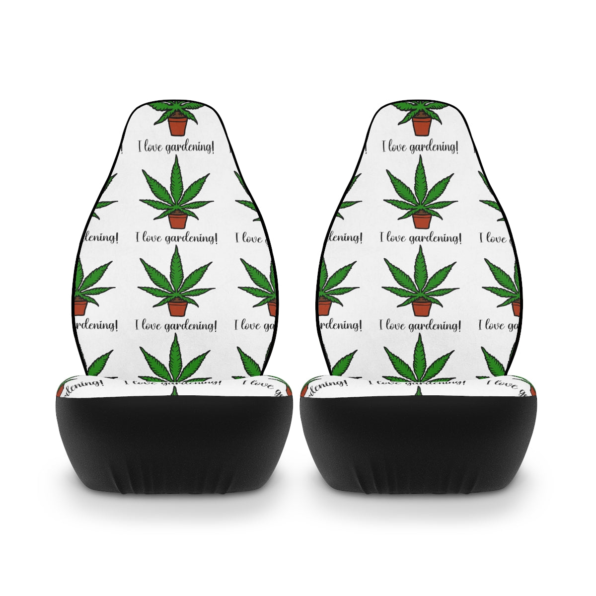 420 I Love Gardening Weed Lover Polyester Car Seat Covers Great Gift For Him Gift For Her