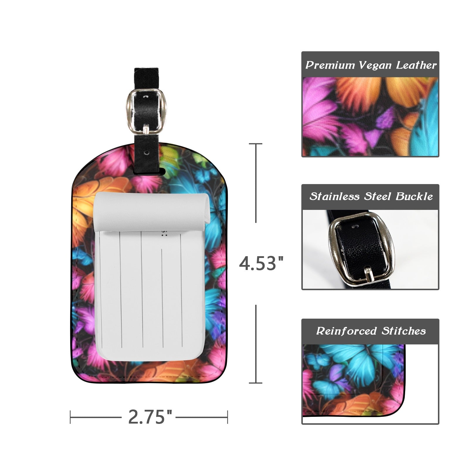Butterfly Print Luggage Tag | Luggage Tag | Name Tag