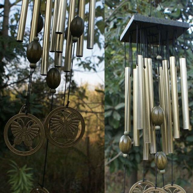 Handmade 27 Tubes Wind Chimes for Outside Decoration Tuned Hummingbird Wind Chime Soothing Melodic Deep Tones Outdoor Decor
