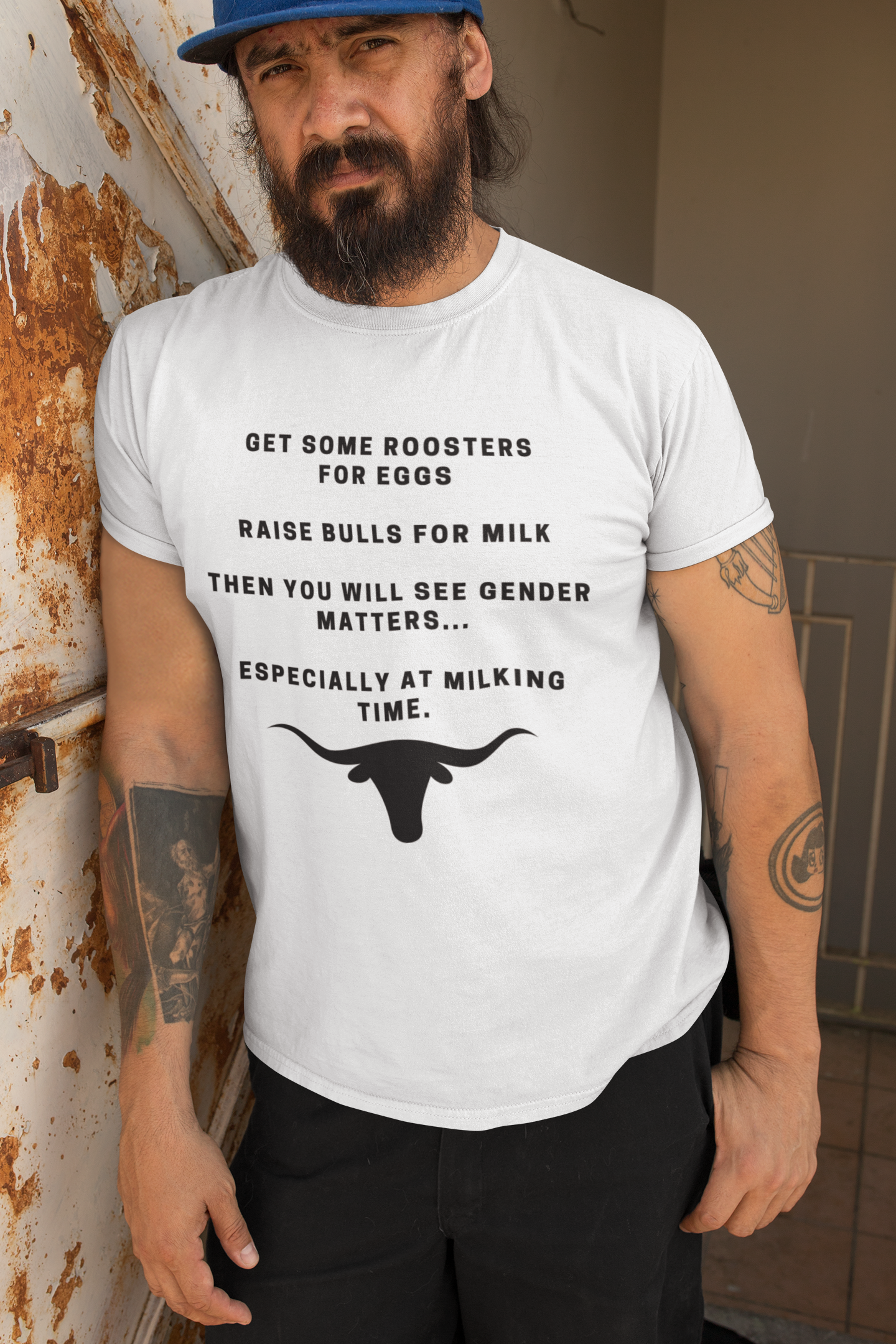 Funny Mens Shirt, Sarcastic Shirt For Men, Novelty Shirts, Offensive Shirt Milk A Bull Gender Matters Unisex Tee o man